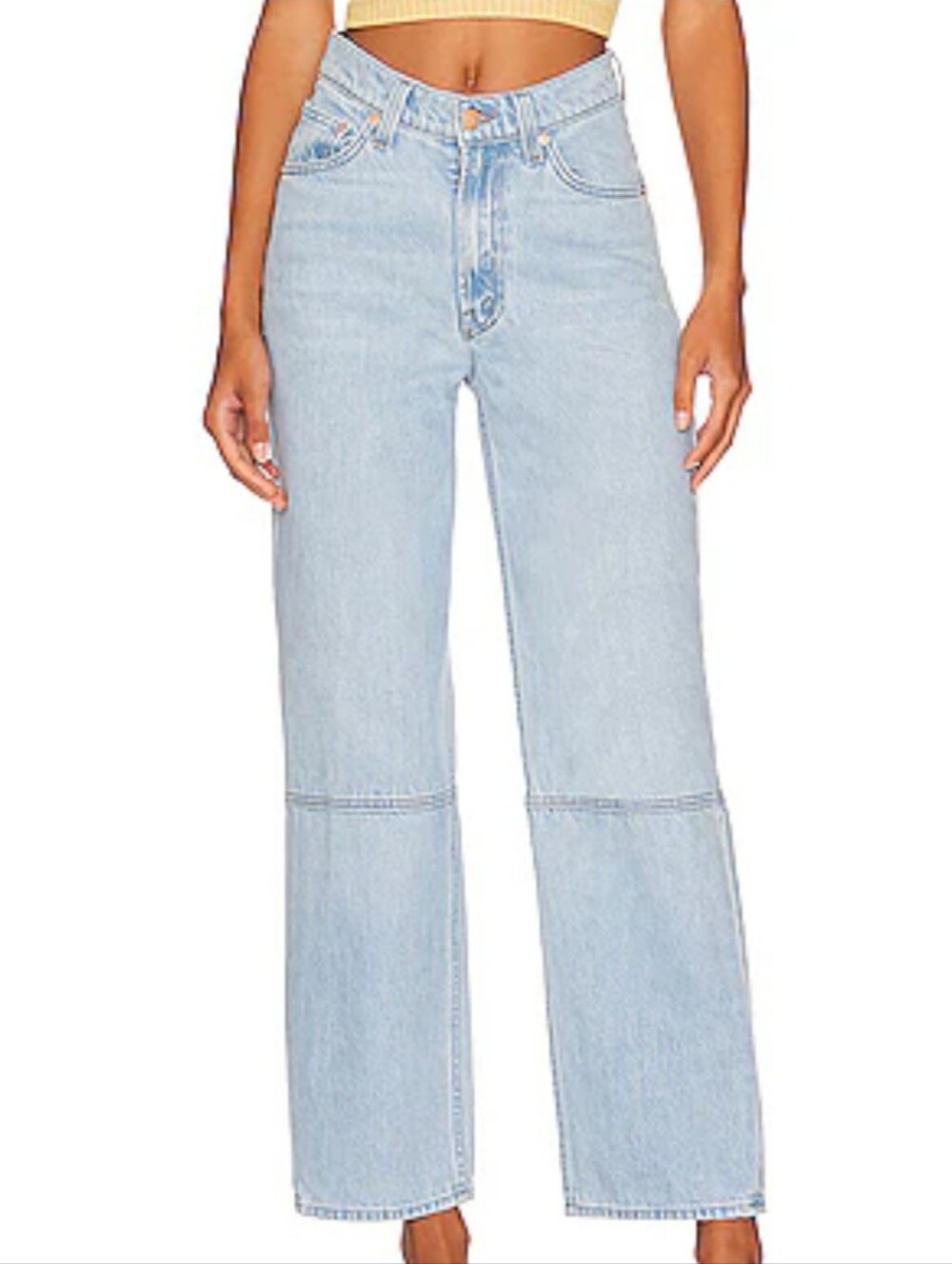 Mother SNACKS! High Waisted Double Stack Seamed Ankle Jeans Size 25